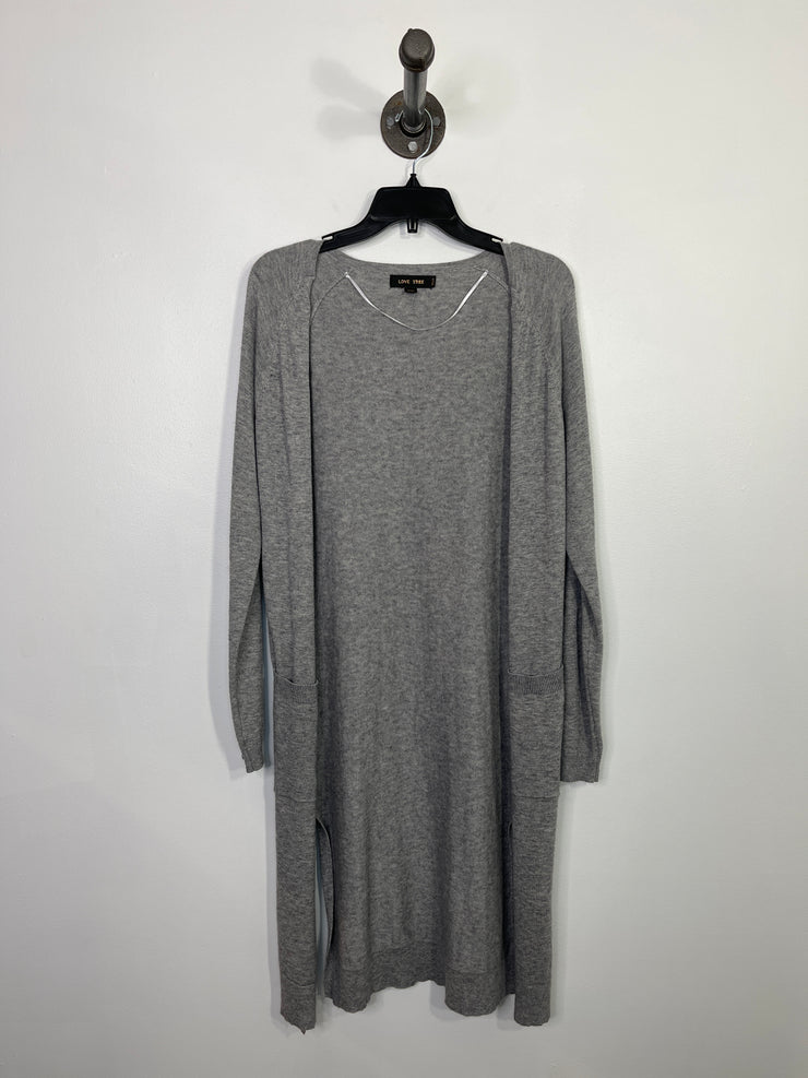 Love Tree Grey Long Cardigan