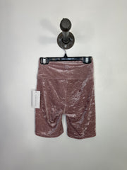 Tna Pink Velvet Biker Shorts