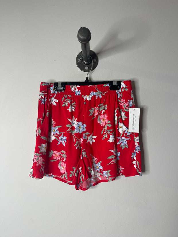 H&M Red Floral Shorts