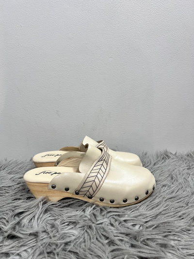 Free People Beige Clogs