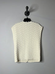 Zara Cream Button-Up Vest