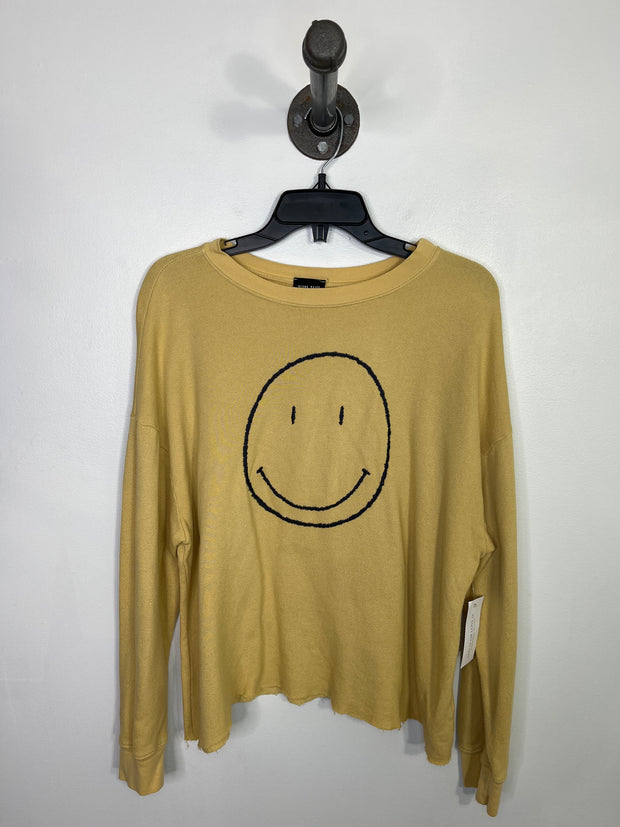 Blank Paige Ylw Smiley Sweater