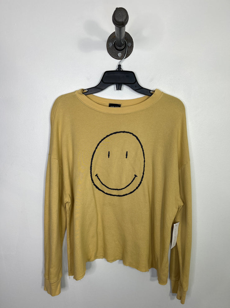 Blank Paige Ylw Smiley Sweater