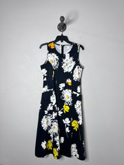 Dolcezza Blk/Wht Floral Dress