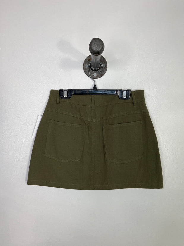 White Fox Army Green Skirt