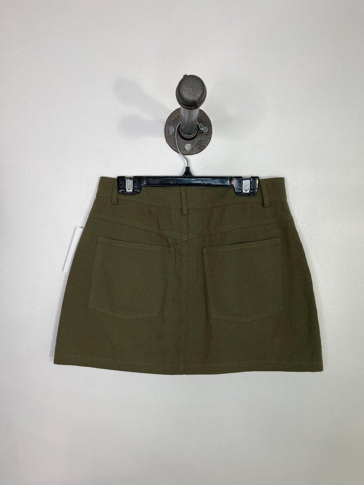 White Fox Army Green Skirt