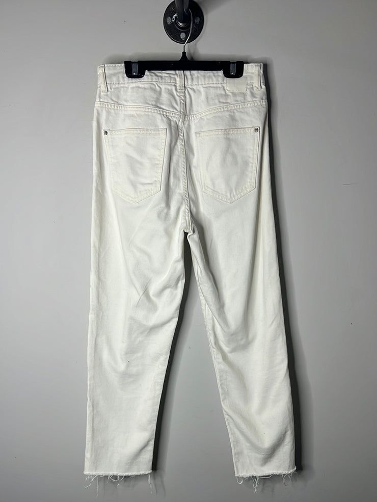 Zara White Straight Jeans