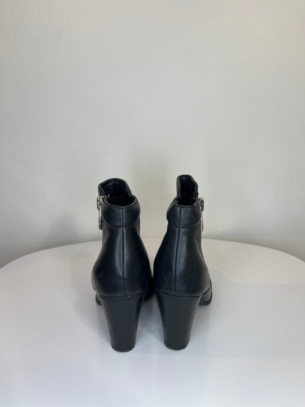 Aldo Black Heel Ankle Boots