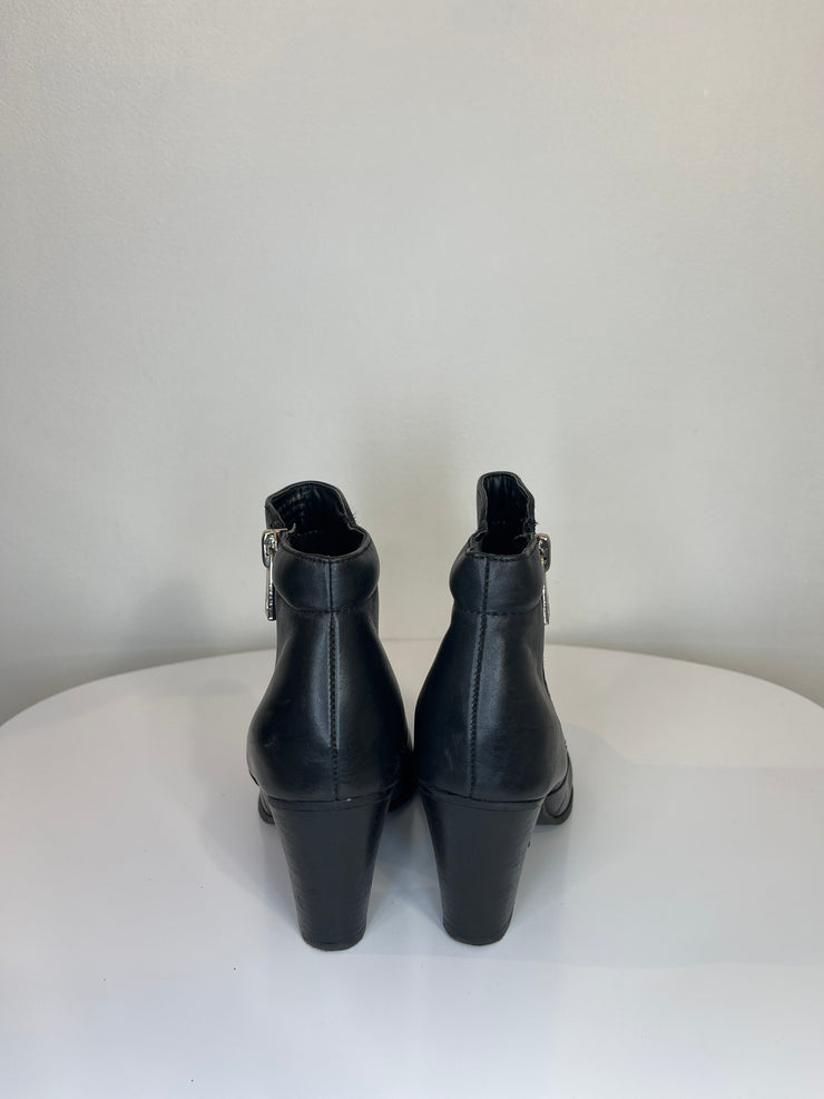 Aldo Black Heel Ankle Boots