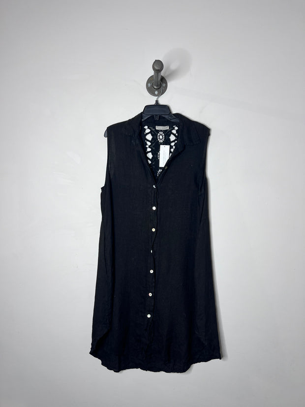 Made in Italy Blk Linen Dress