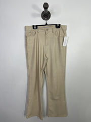 Zara Cream Faux Leather Pants