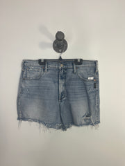 Short en jean argenté