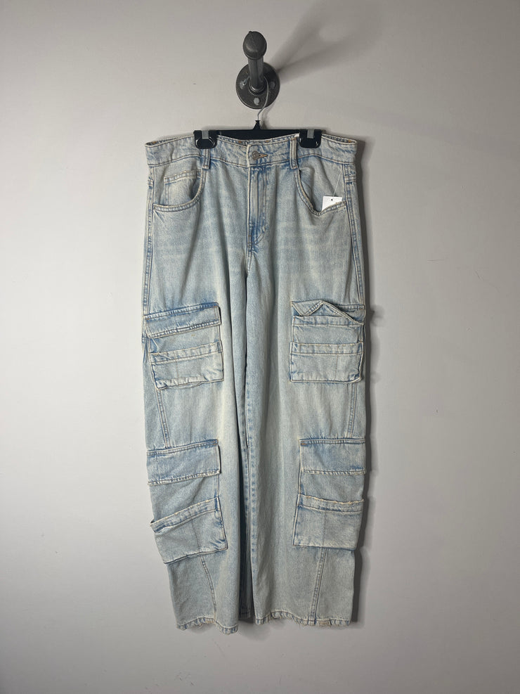 Zara Lightwash Cargo Jeans