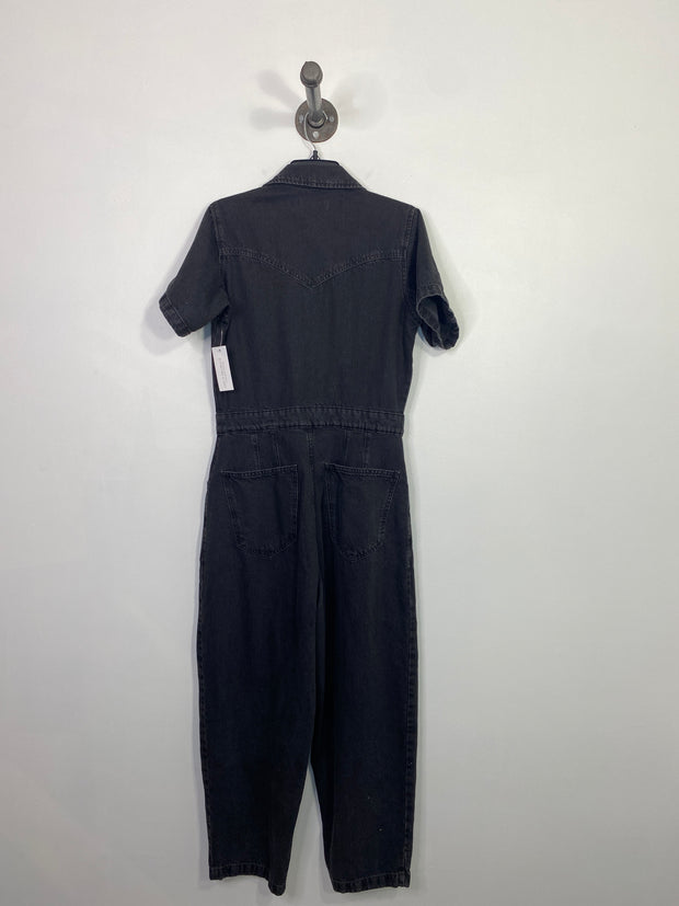Free People Blk Denim Jumpsuit