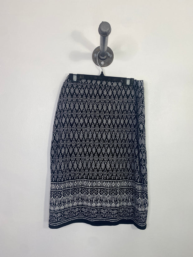 Max S. Blk/Wht Pattern Skirt