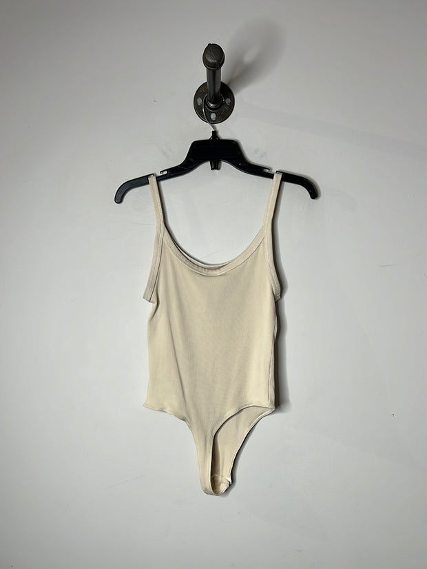 H&M Beige Ribbed Bodysuit