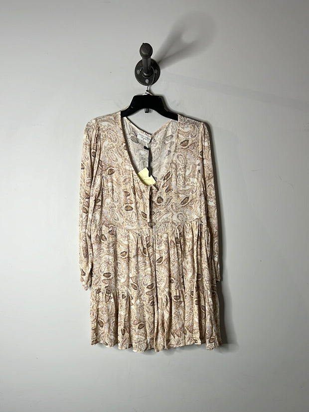 Dress F. Beige Pattern Dress