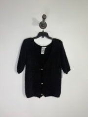 Sadie & Sage Black Fuzzy Cardi