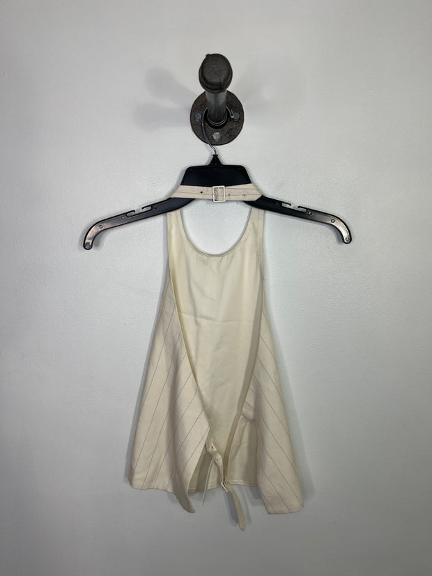 Babaton Wht Pinstripe Halter