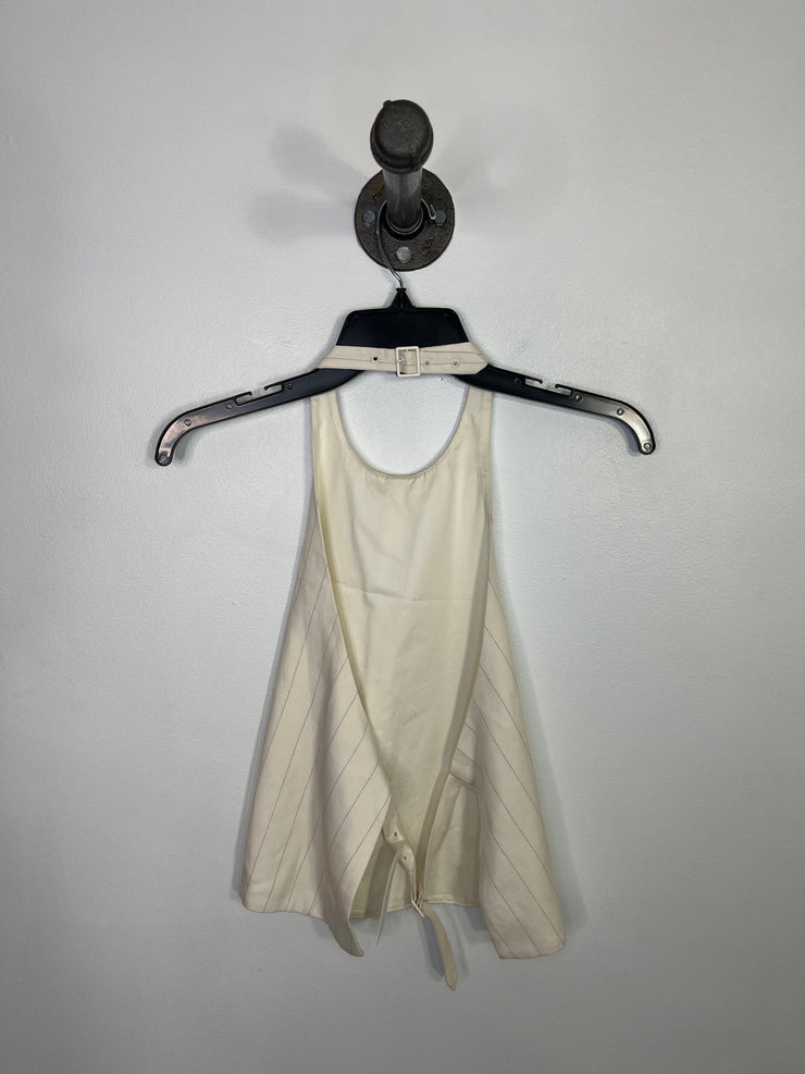 Babaton Wht Pinstripe Halter