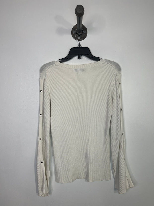 Verc White Ribbed Lsv Shirt