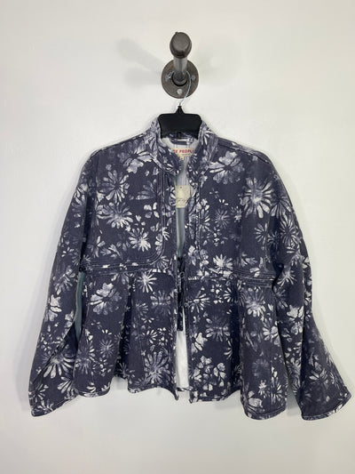 Free People Purp Floral Denim