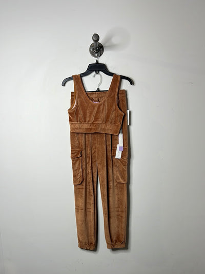 Anwnd Brown Velour Tracksuit