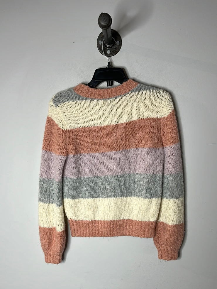 Sunday B Pink Striped Sweater