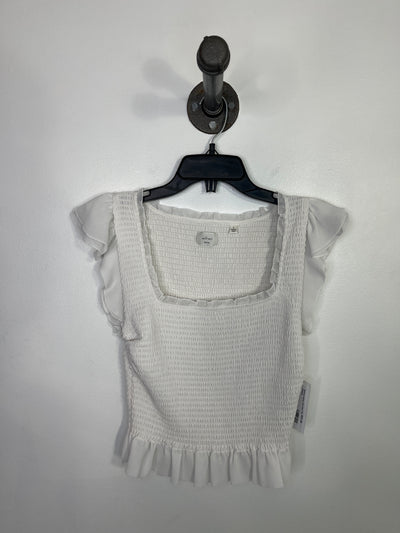 Wilfred White Frill Crop Tee