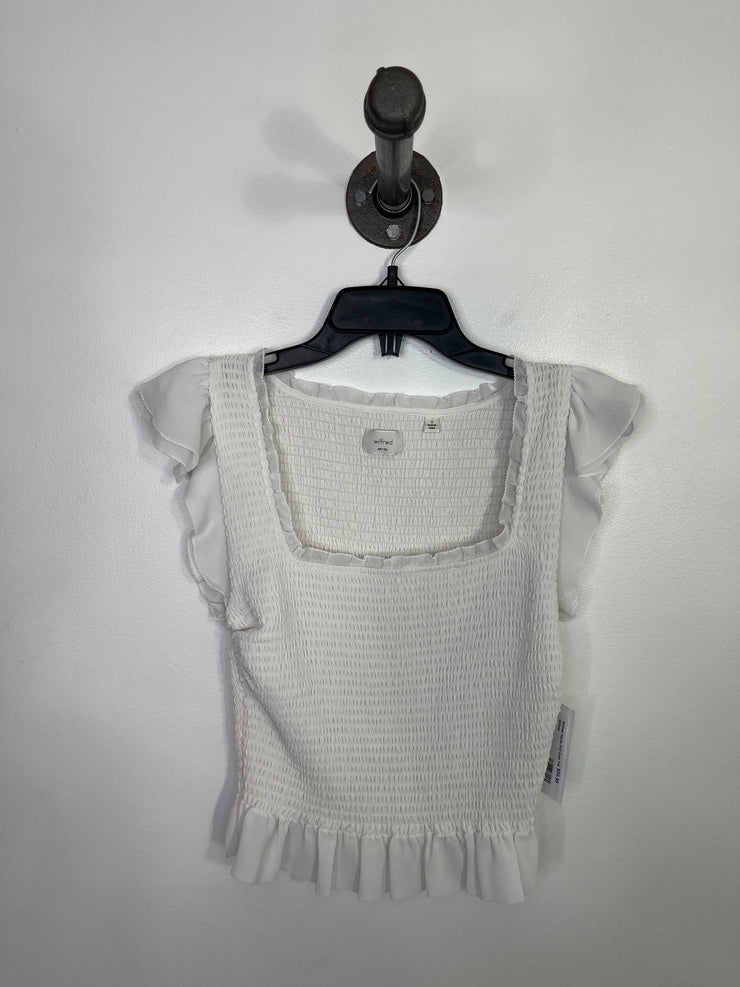 Wilfred White Frill Crop Tee