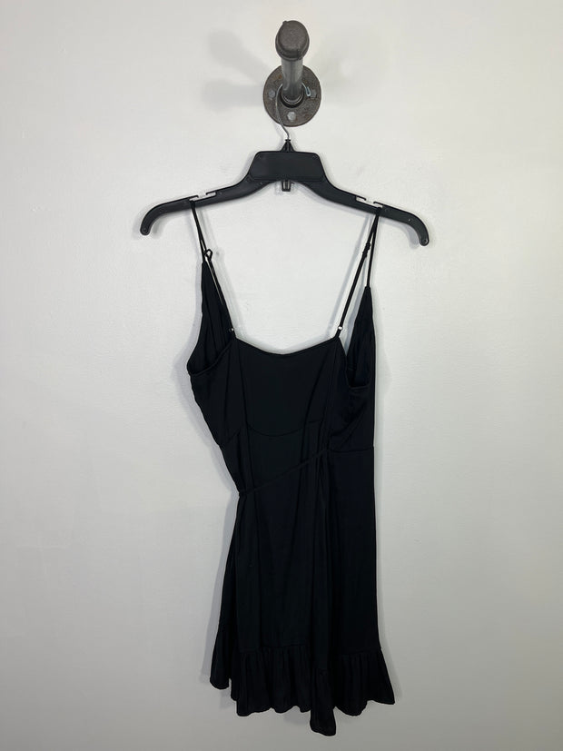 Free People Blk Wrap Nightgown