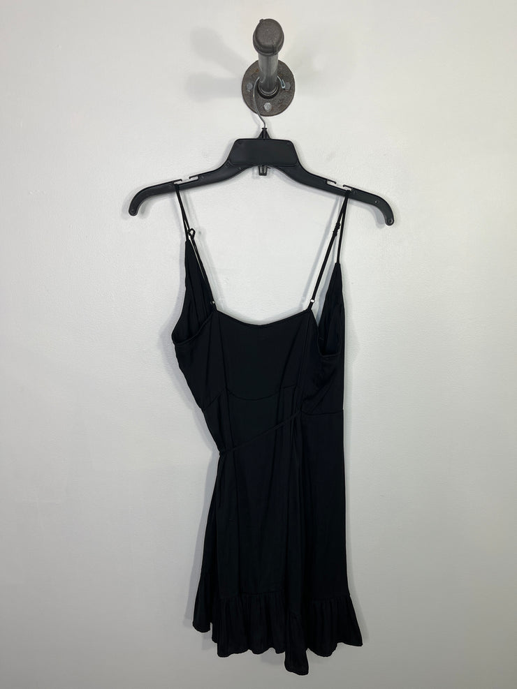 Free People Blk Wrap Nightgown