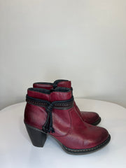 Rieker Maroon Ankle Heel Boots