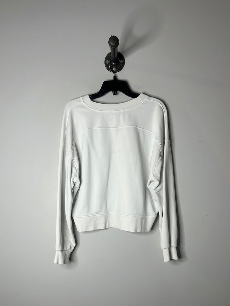 Lululemon White Crop Crewneck