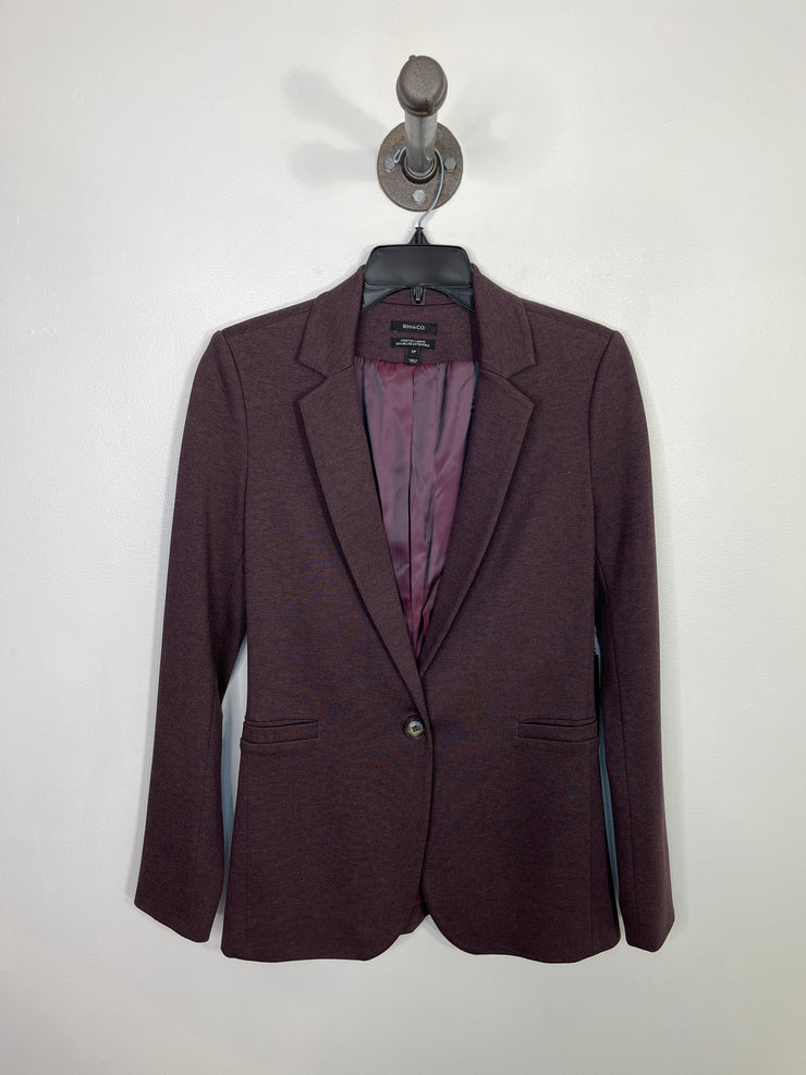RW & CO Plum Button Blazer