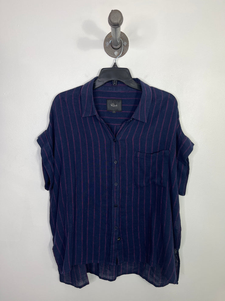 Rails Blue Striped Shortsleeve