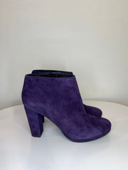 Geox Purple Suede Heel Boots