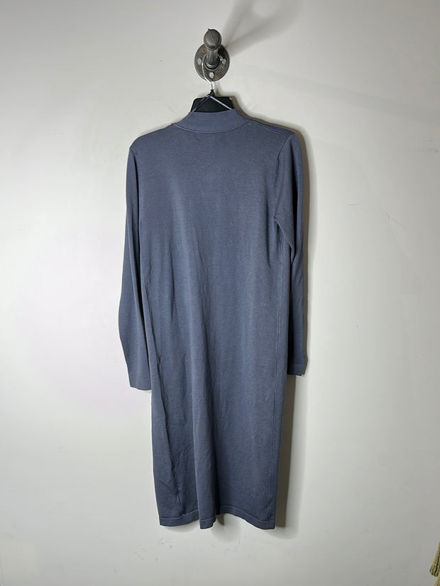 Joan Vass Navy Long Cardigan