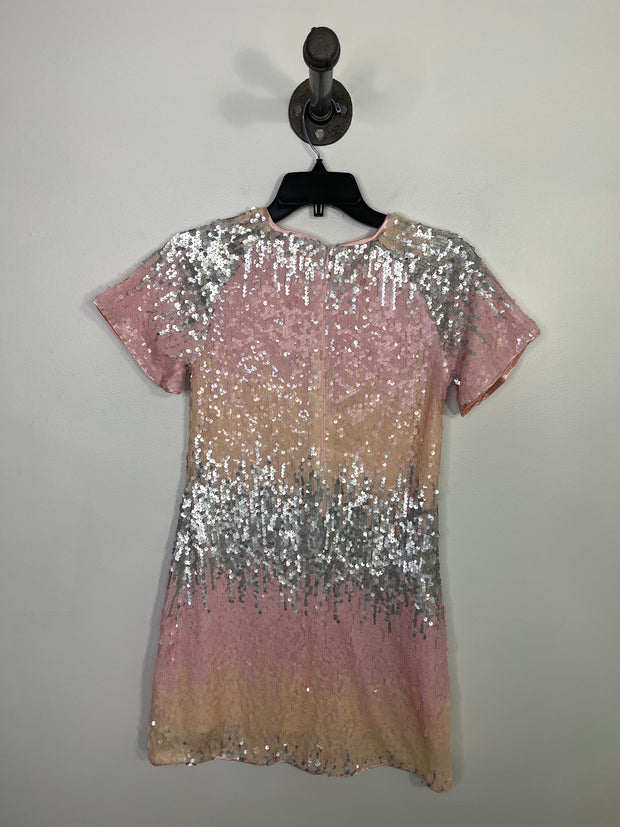 BCBG Pnk/Slvr Sequin Dress