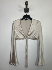 Dynamite Crm Satin Tie LngSlv