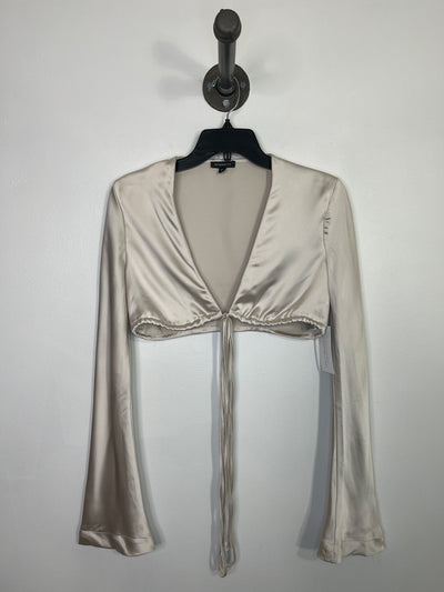 Dynamite Crm Satin Tie LngSlv