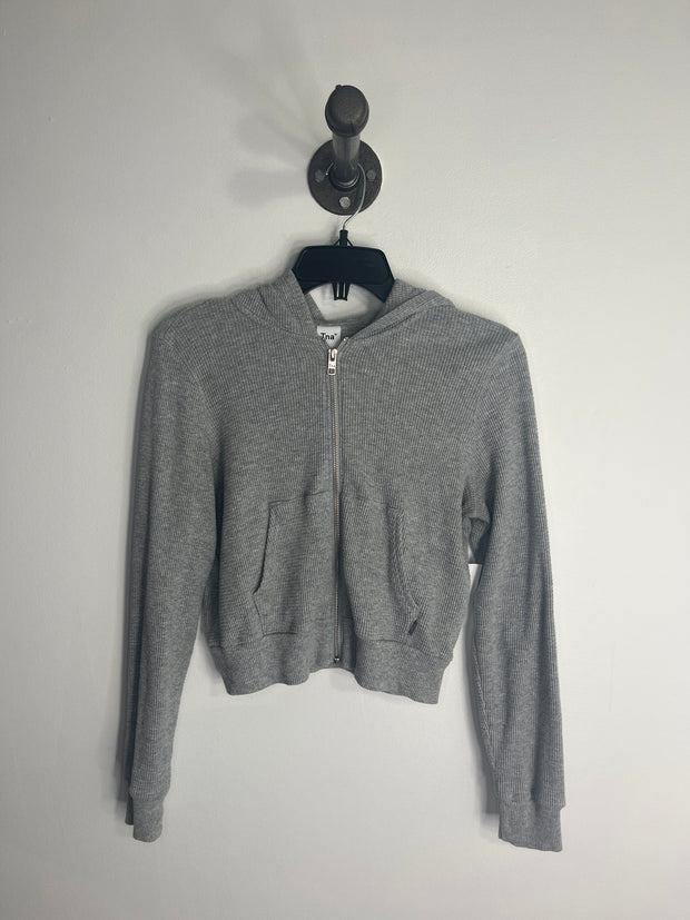 Sudadera con cremallera gris TNA