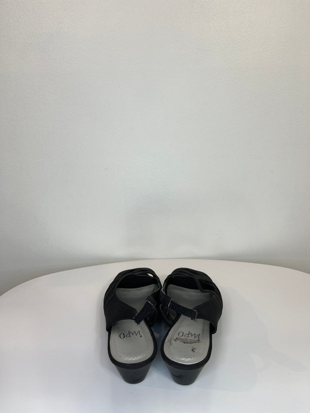 Impo Black Wedge Heels