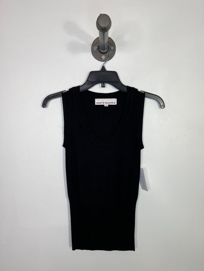 Costa Blanca Black Knit Tank