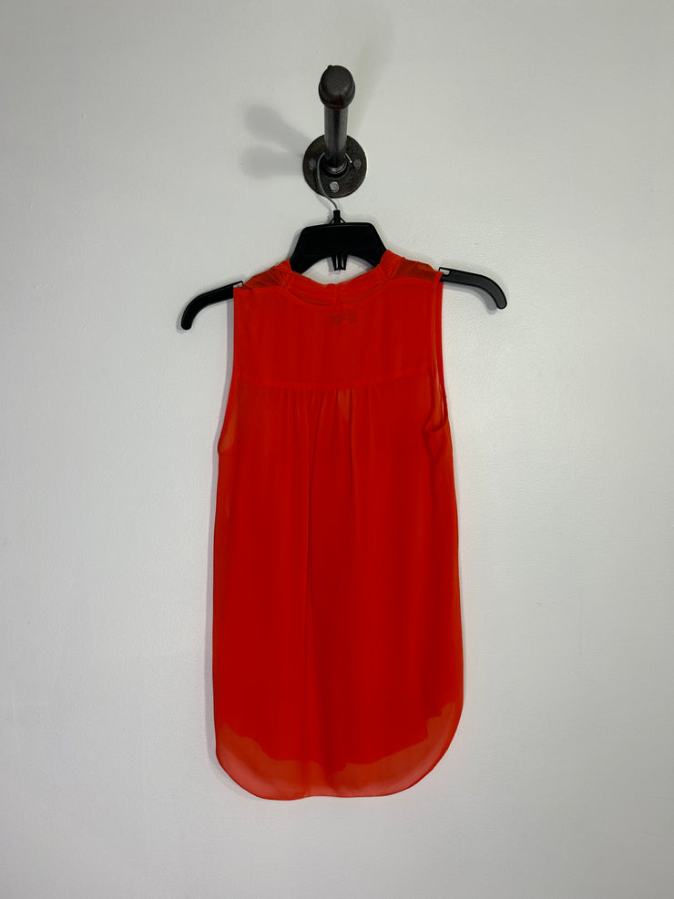 Babaton Red Silk Tank Blouse