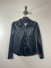 Laundry Blk Leather Button-Up