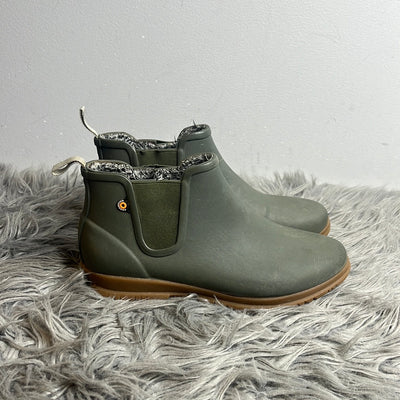 Bogs Olive Rubber Ankle Boots