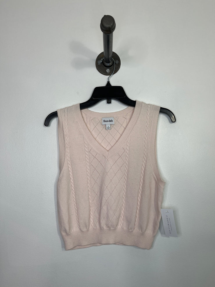 Sun.deh Baby Pink Sweater Vest