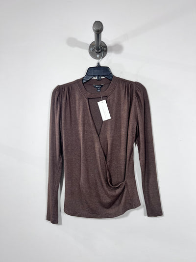 RW&CO Brown Cut-Out Sweater