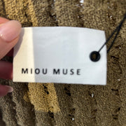 Miou Muse Brown Crochet Dress